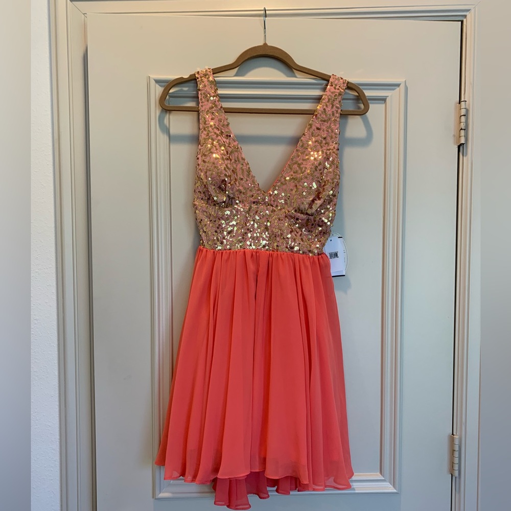 Coral dress from Nordstrom’s